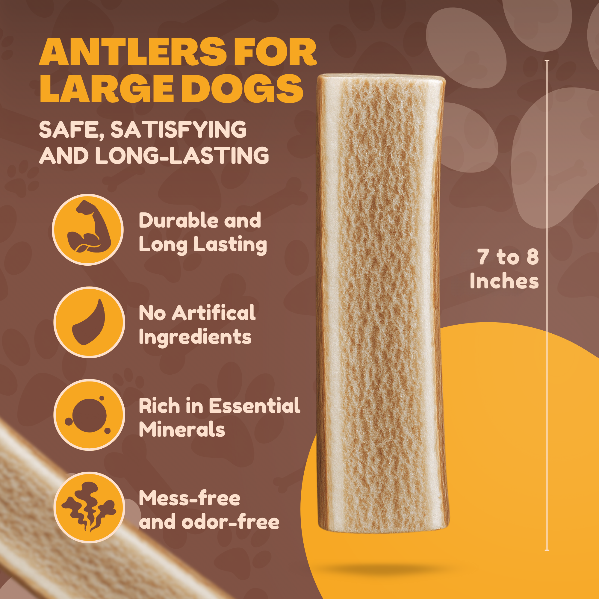 Large | Split Elk Antler Dog Chews - Single or Multipack