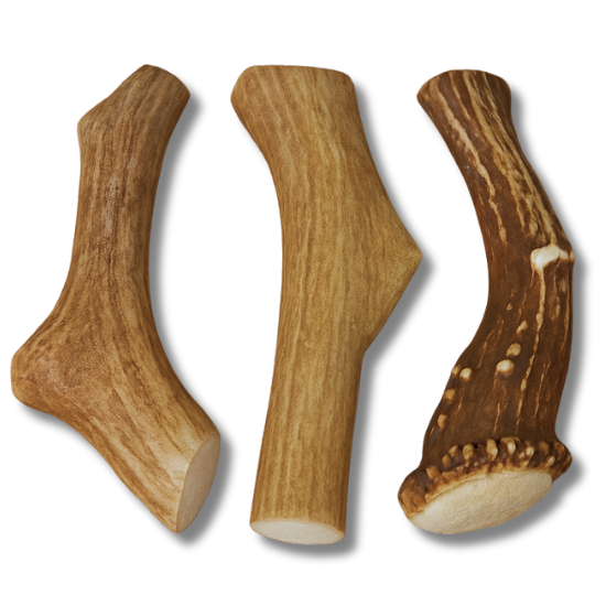 3 Pack - Large | Deer Antler Dog Chews