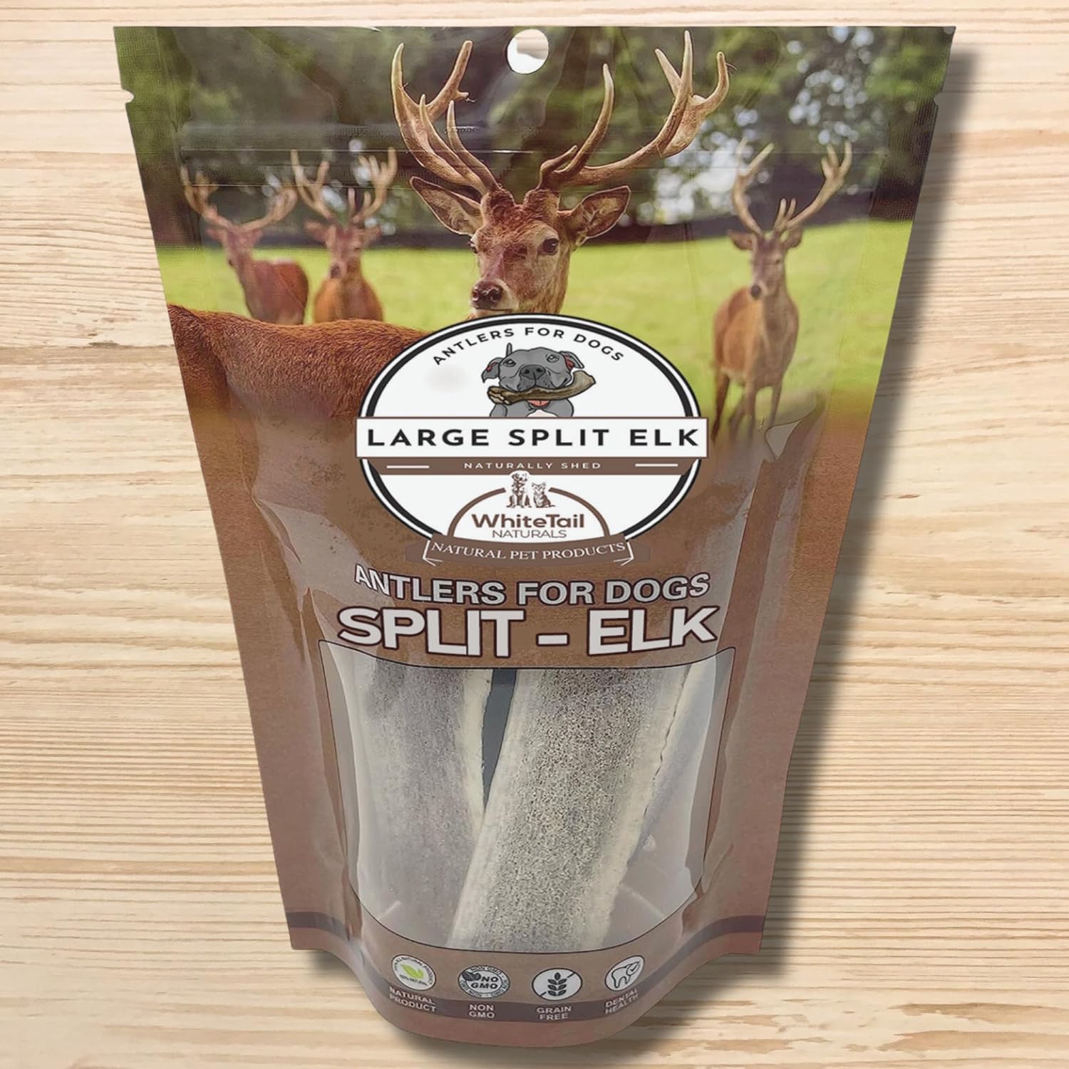 1 Pack - Large | Split Elk Antler Dog Chew