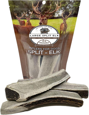 3 Pack - Large | Split Elk Antler Dog Chews
