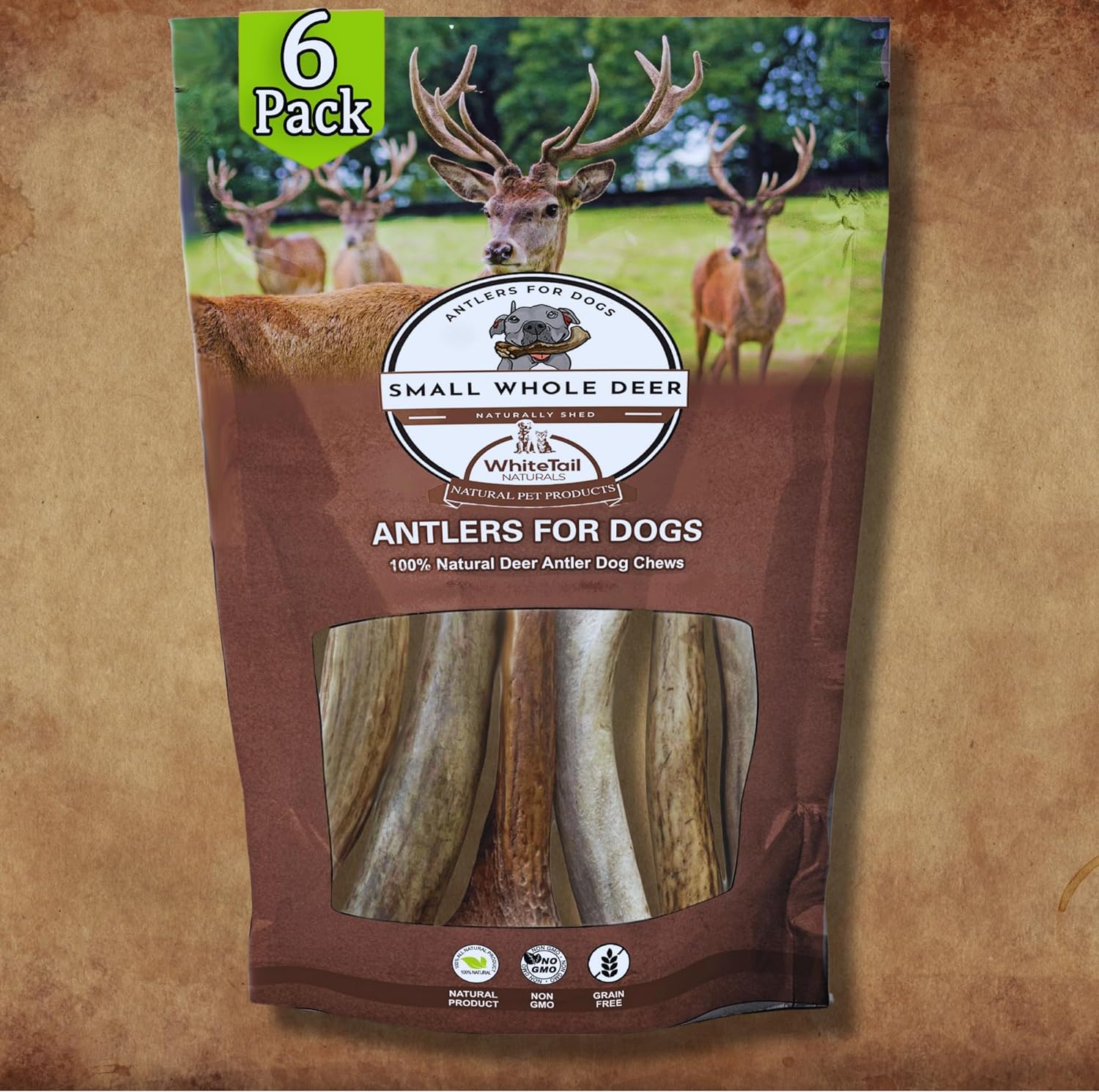 Whitetail Deer Antler Dog Chew, Medium, 8 Inches to 13 Inches Long,  Natural, Healthy Long-Lasting Treat. for Medium to Large Size Dogs and  Puppies.