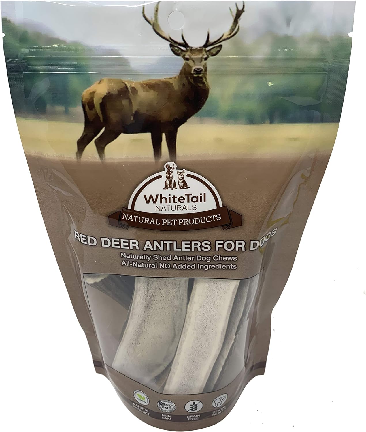 Highland Antler Split Antlers, 100% Natural Dog Chew for Dental Health