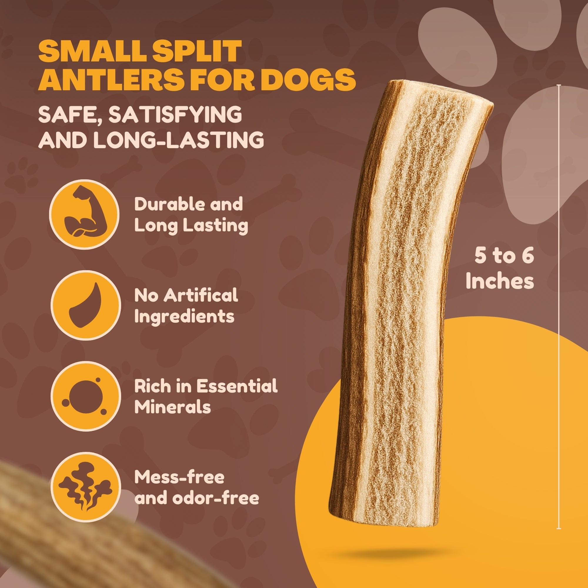 Small | Split Elk Antler Dog Chews - Single or Multipack