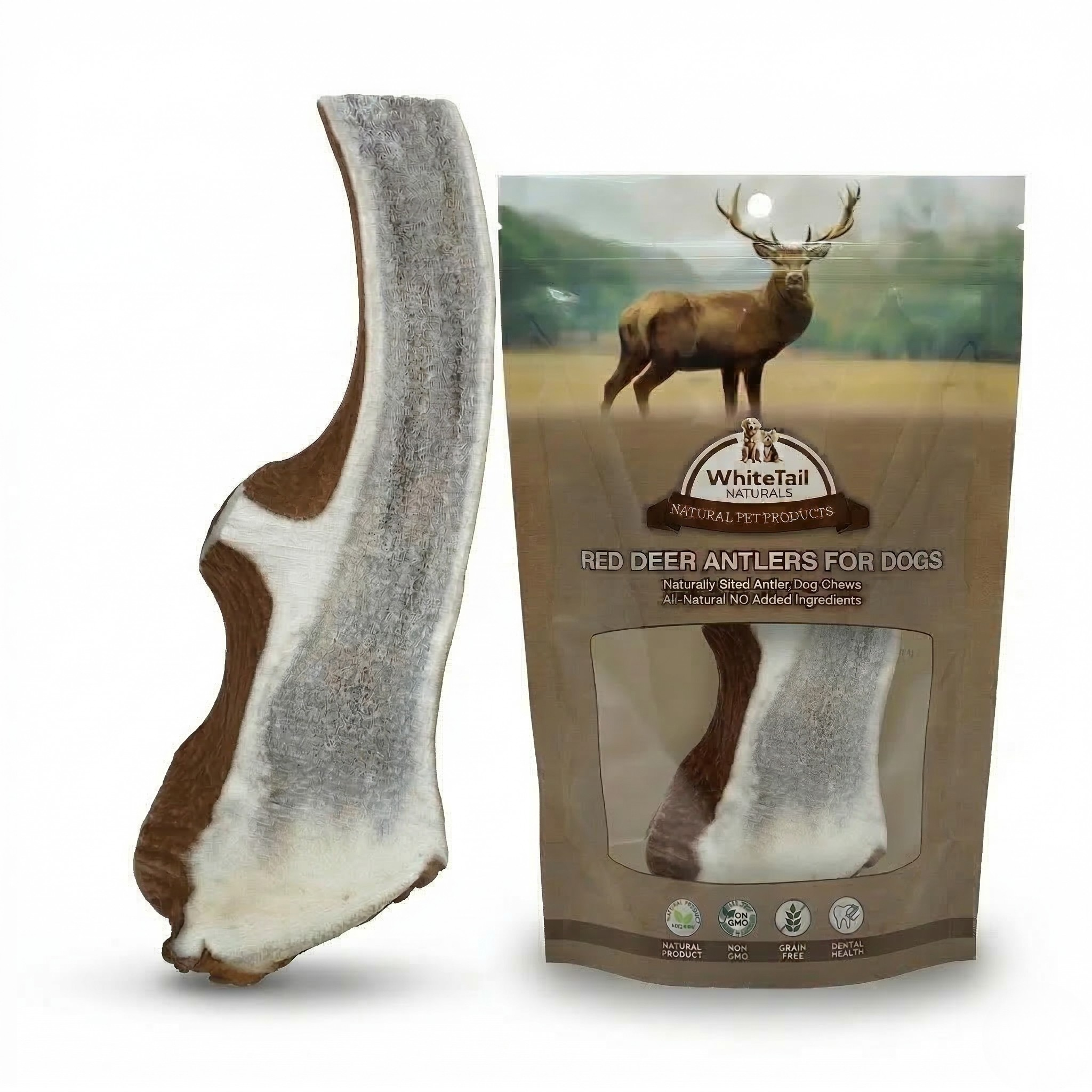 Large | Split Red Stag Antler Dog Chews - Single or Multipack
