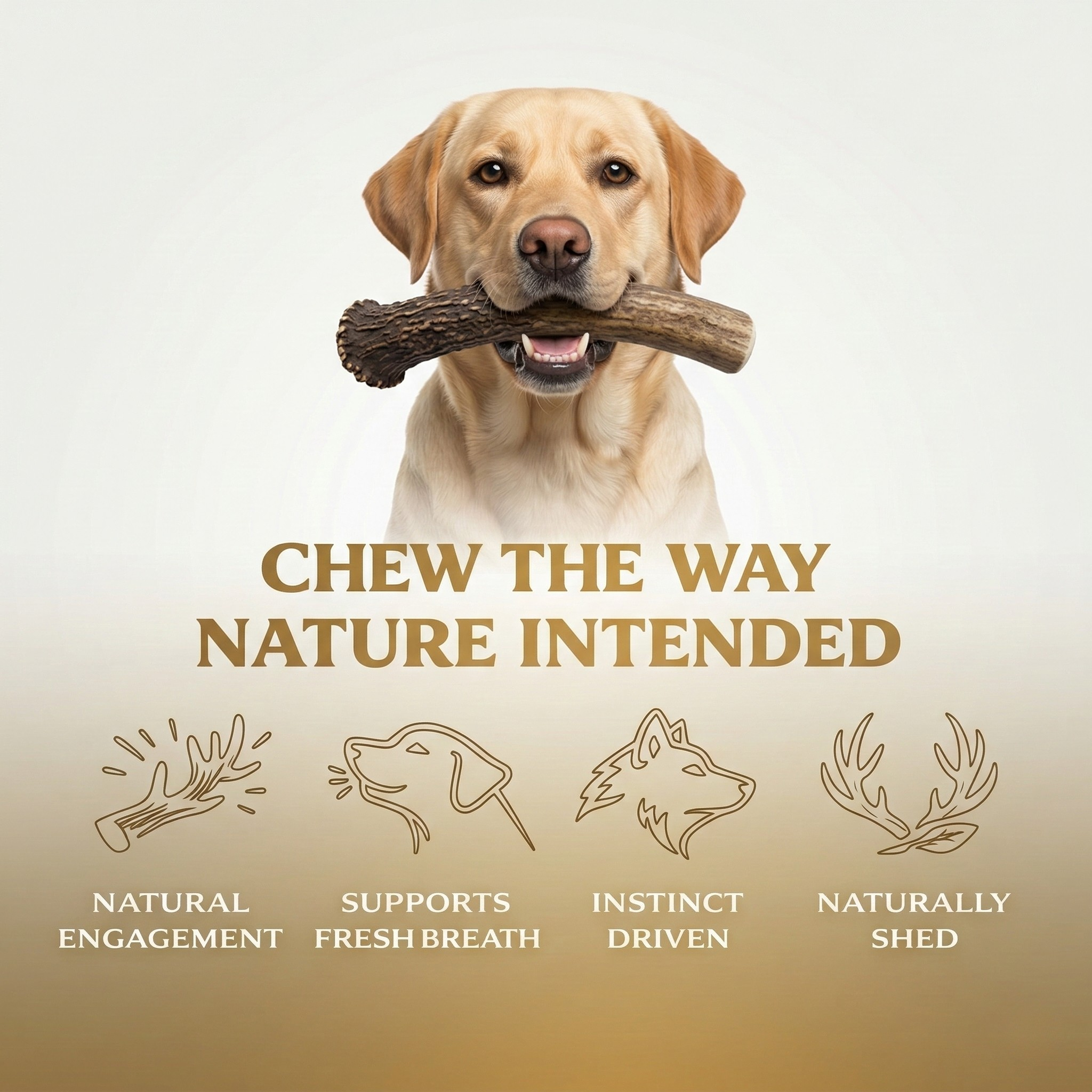 Large | Split Red Stag Antler Dog Chews - Single or Multipack