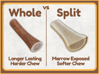Bulk Split Elk Antler Dog Chews – ½ lb, 1 lb, 2 lb or 3 lb Value Packs