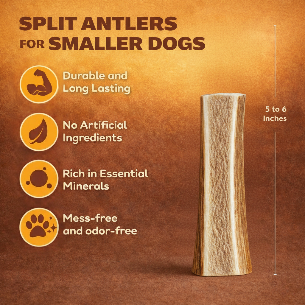 Small | Split Elk Antler Dog Chews - Single or Multipack