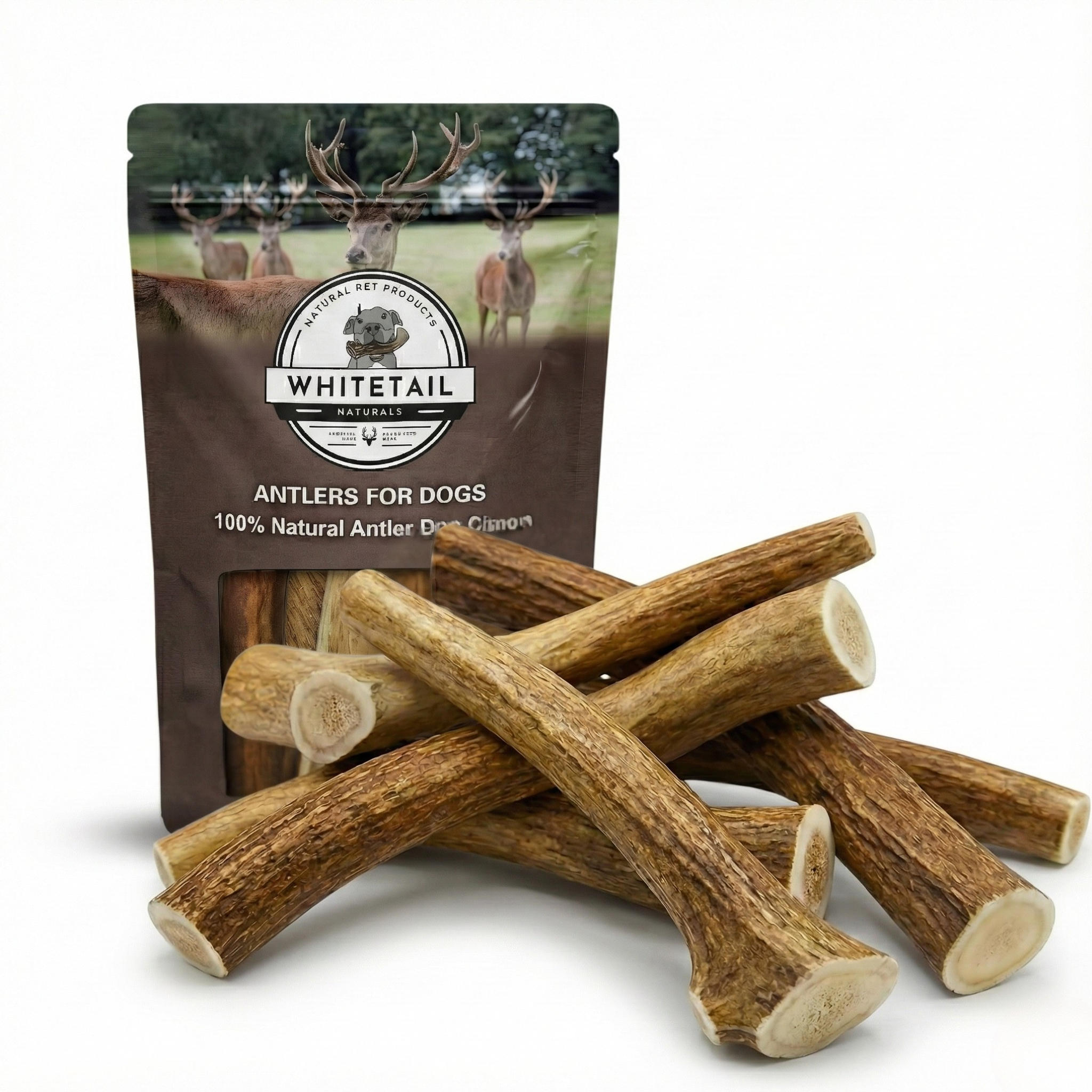 1 lb Bulk Whole Elk Antler Dog Chews – Value Pack