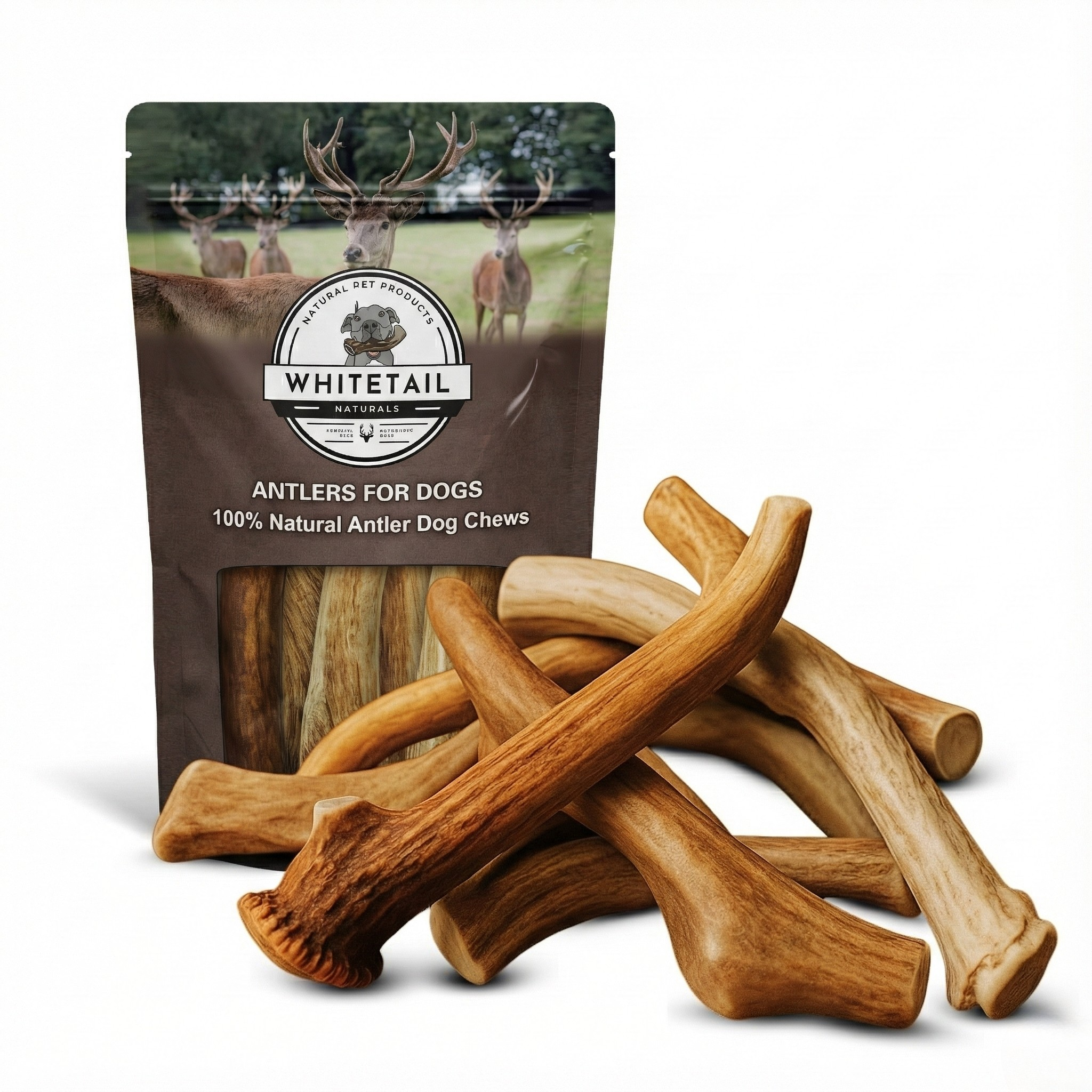 1 lb Bulk Deer Antler Dog Chews - Value Pack