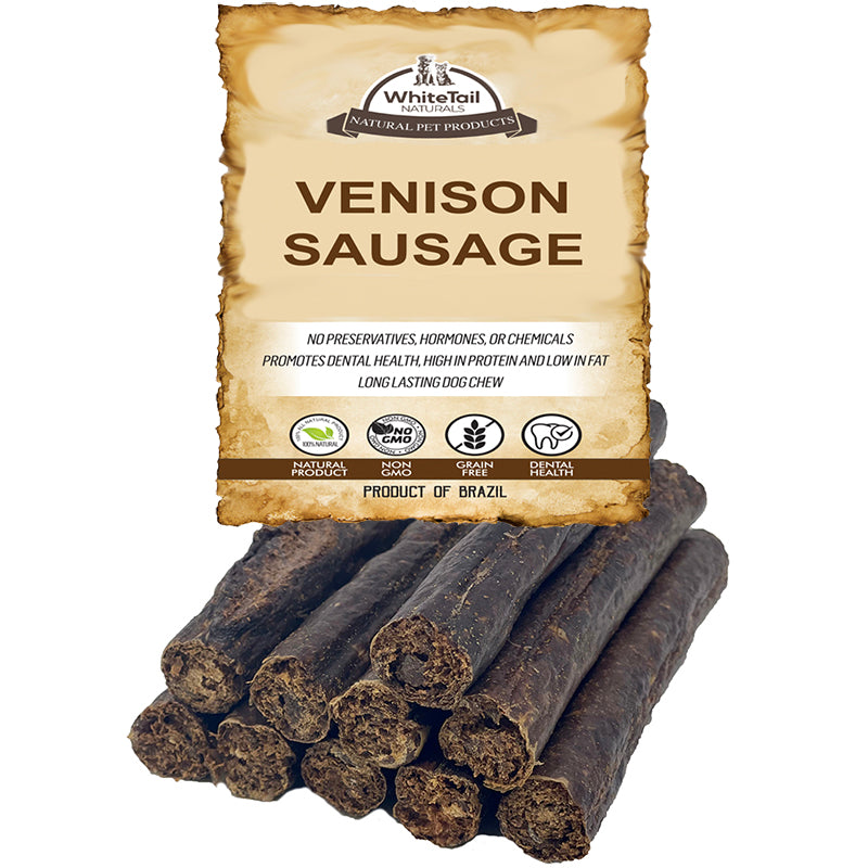 10 Pack -Premium Venison Sausage Chew Treats
