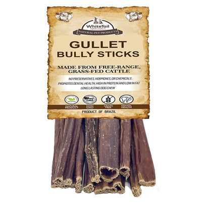 12 Pack -Premium Gullet Bully Stick Chews