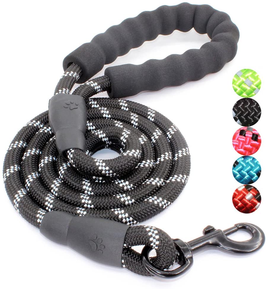 Climbing Rope Leash w/ Padded Handle and Reflective Threads - 5 ft