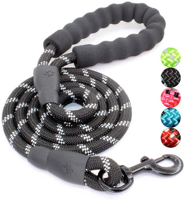 Climbing Rope Leash w/ Padded Handle and Reflective Threads - 5 ft